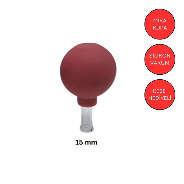 Mika Silikon Vakumlu Göz ve Burun Çevresi Masaj Kupası No:1 Kırmızı Renk ürün görseli
