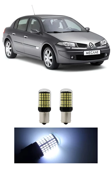 RENAULT MEGANE 2 2002-2009 Uyumlu GERİ VİTES AMPULÜ 144 LEDLİ BEYAZ P21W 93 TİP TEK  2 ADET