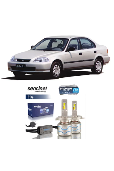 HONDA CİVİC 1996-2001 ARACA ÖZEL H4 LED XENON SENTİNEL PREMİUM 15BİN LÜMEN