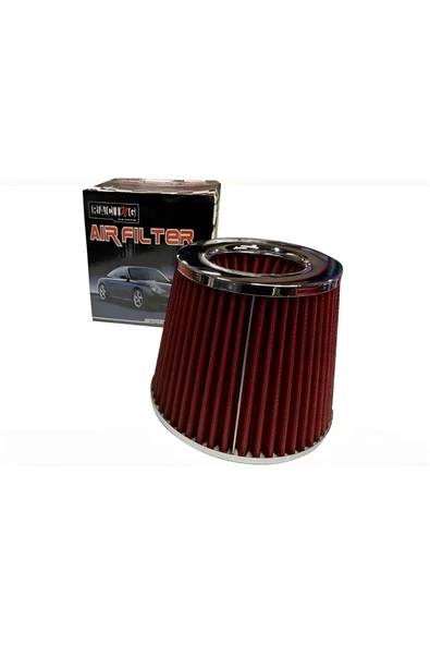 YÜKSEK PERFORMANS ARTTIRICI AÇIK HAVA FİLTRESİ UNİVERSAL KIRMIZI GÜÇ ARTIRICI FİLTRE GENİŞ 76MM - 2