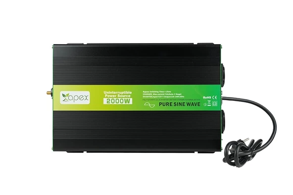 NPS2000-12 Apex 2000W Şarjlı Tam Sinüs İnverter 12V