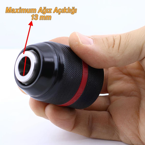 Kilitli Metal Mandren Adaptör Anahtarsız 1/2" 13mm 20 UNF (Diş) Kırıcı Delici Matkap Sds Plus Uyumlu - 2
