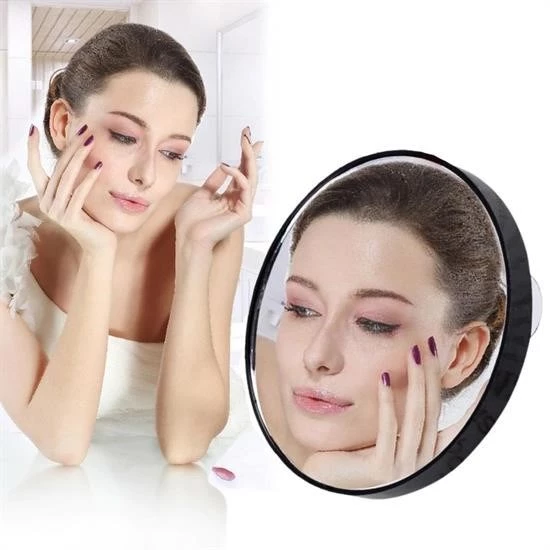 10x Büyüteçli Vantuzlu Pratik Kullanışlı Makyaj Lens Traş Aynası - Resim 6