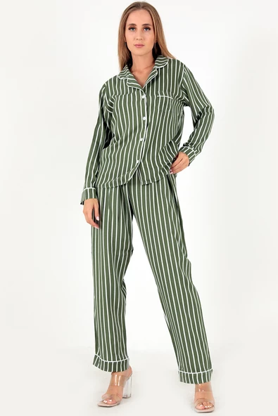 DoReMi Stripes Uzun Kollu Kadın Pijama Takım