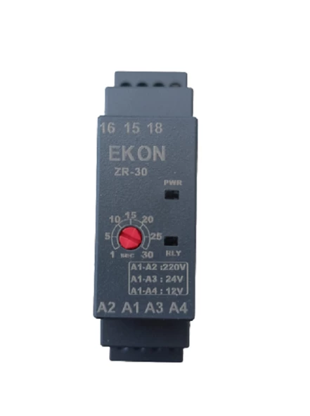 Ekon ZR 30 Zaman Rölesi Ray Tipi 1-30Sn