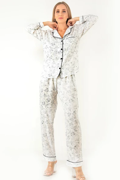 DoReMi Sweat Floral Uzun Kollu Kadın Pijama Takım ürün görseli