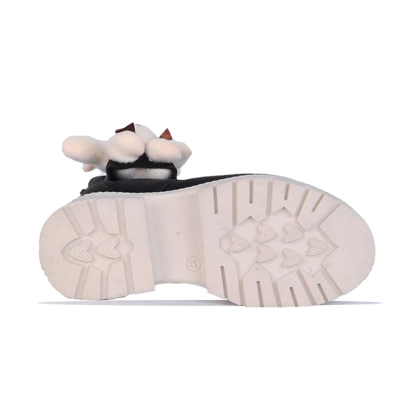 Twingo 2150 Siyah Zümrüt Ayıcıklı Kız Çocuk Kürklü Bot - Resim 3