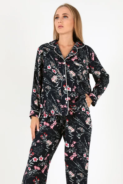 DoReMi Flower Garden Uzun Kollu Kadın Pijama Takım - 4
