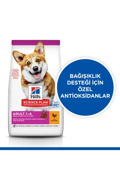 Hill's SCIENCE PLAN Tavuklu Küçük ve Mini Irk Yetişkin Köpek Maması 1,5 Kg - 7