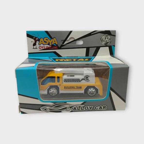 Küçük Metal İnşaat Araçları 7 cm - Kurtarma Kamyonu - 5
