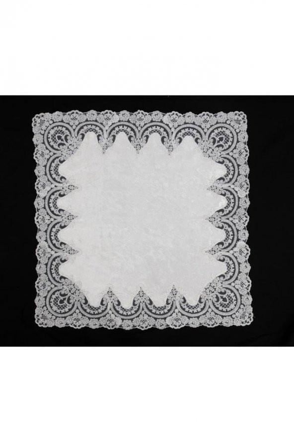 Lisa Kadife Bohça Krem Gümüş - Resim 5