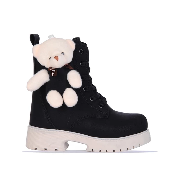 Twingo 2150 Siyah Zümrüt Ayıcıklı Kız Çocuk Kürklü Bot ürün görseli 1