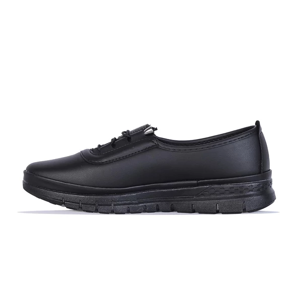 Wanetti 177 Atom Siyah Kadın Babet Ayakkabı - Resim 2