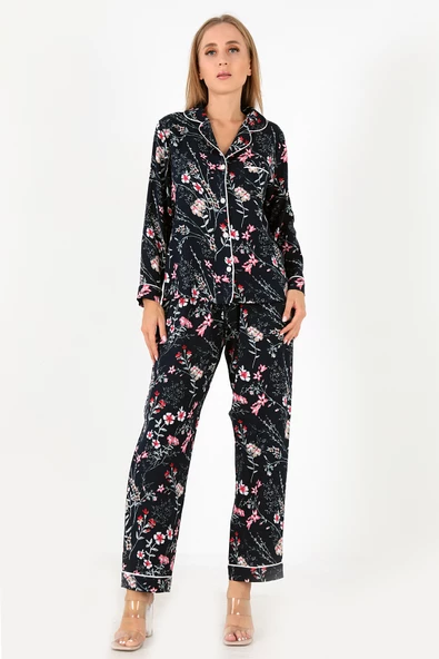 DoReMi Flower Garden Uzun Kollu Kadın Pijama Takım - 5