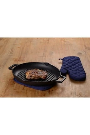 Lava Lv Eco Gt 30 T5 Döküm 30 cm Yuvarlak Metal Kulplu Izgara Tava - Resim 2