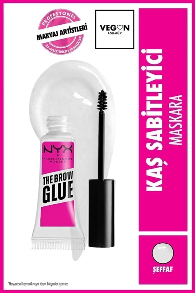 NYX Professional Makeup The Brow Glue Instant Brow Styler - Şeffaf Kaş Sabitleyici Maskara