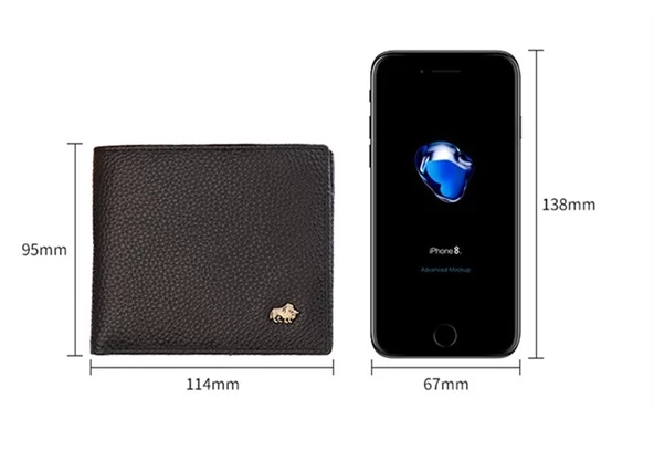 Bison Denim Erkek Kısa İnce Hakiki Deri İtalyan Dizayn Kartlık Cüzdan - 4