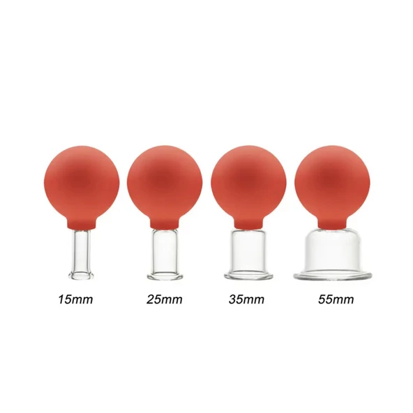 Mika Silikon Vakumlu Yüz Masaj Kupası 4'lü Set Turuncu Renk - Resim 2