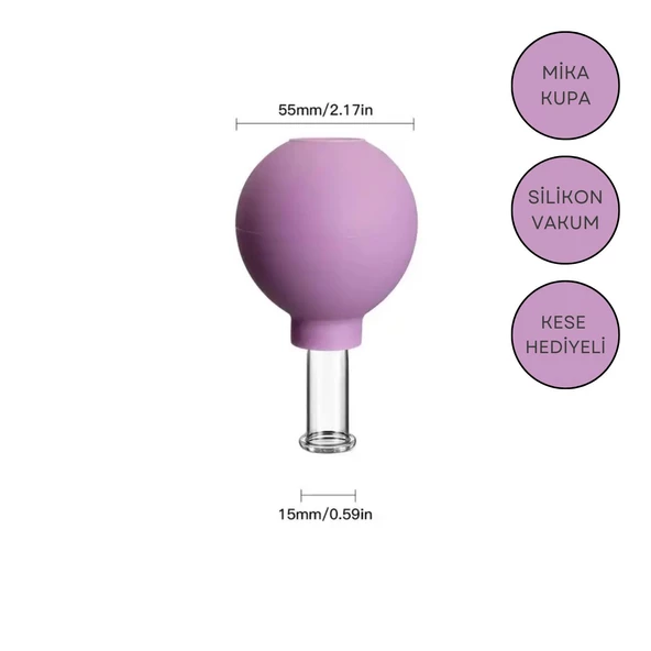 Mika Silikon Vakumlu Göz ve Burun Çevresi Masaj Kupası No:1 Mor Renk ürün görseli
