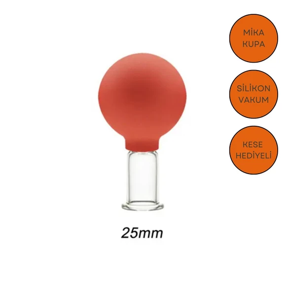 Mika Silikon Vakumlu Yüz ve Boyun İçin Masaj Kupası No:2 Turuncu Renk ürün görseli