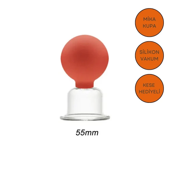 Mika Silikon Vakumlu Boyun Bölgesi Kullanım İçin Masaj Kupası No:4 Turuncu Renk ürün görseli