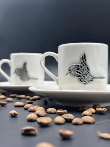 Tuğra Kabartmalı İkili Fincan Seti - 4