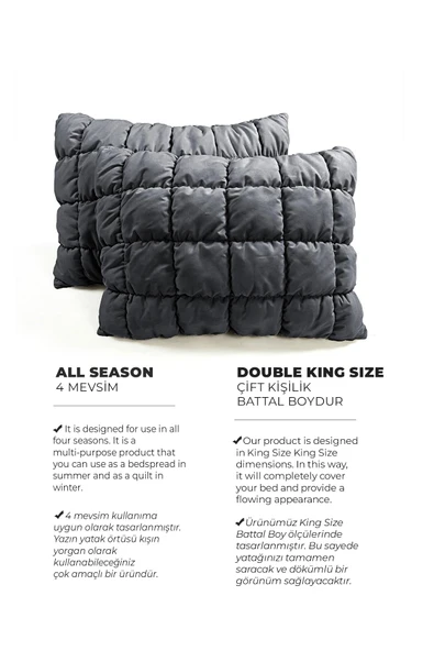 Evlen Home Collection Puff Yatak Örtüsü Seti Tek Kişilik El İşi Pamuklu Yorgan Uyku Takımı 2 Parça - 7