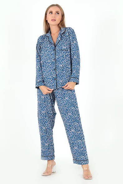 DoReMi Papatya Desenli Uzun Kollu Kadın Pijama Takım - Resim 6