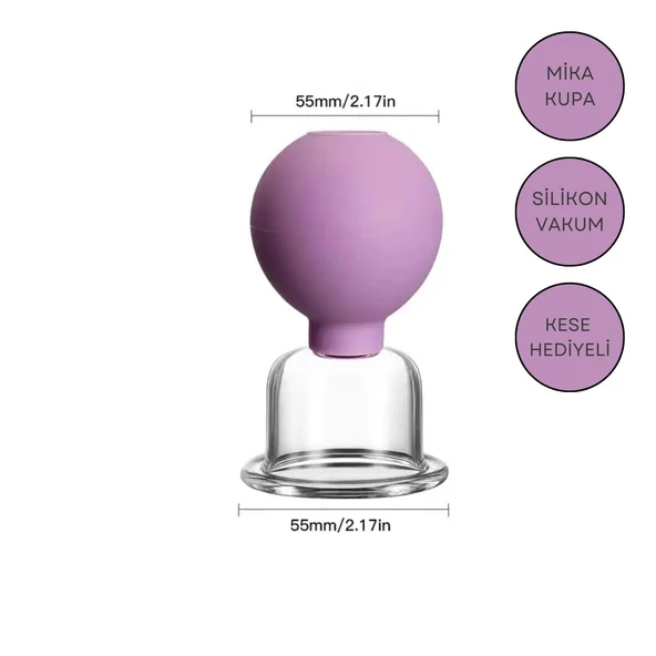 Mika Silikon Vakumlu Boyun Bölgesi Kullanım İçin Masaj Kupası No:4 Mor Renk ürün görseli