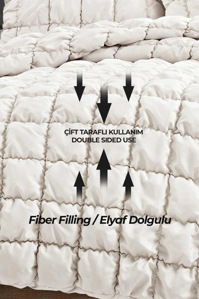 Evlen Home Collection Puff Yatak Örtüsü Seti Tek Kişilik El İşi Pamuklu Yorgan Uyku Takımı 2 Parça - 12