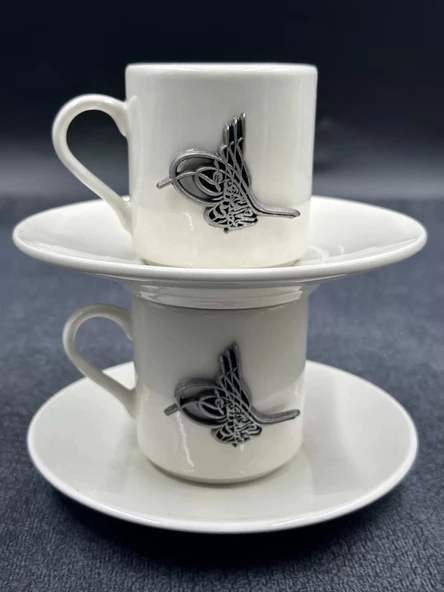 Tuğra Kabartmalı İkili Fincan Seti - 2