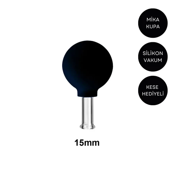 Mika Silikon Vakumlu Göz ve Burun Çevresi Masaj Kupası No:1 Siyah Renk ürün görseli