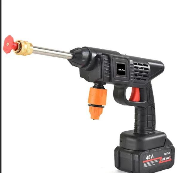 300W 48V Şarjlı Oto Yıkama, Bahçe Sulama Tabancası Makinesi Yüksek Basınçlı - 2