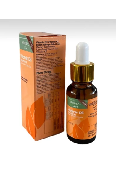 D3 + K2 Içeren Takviye Edici Vitamin 20 Ml Damlalıklı Cam Şişe - 7