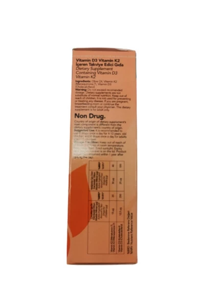 D3 + K2 Içeren Takviye Edici Vitamin 20 Ml Damlalıklı Cam Şişe - 5