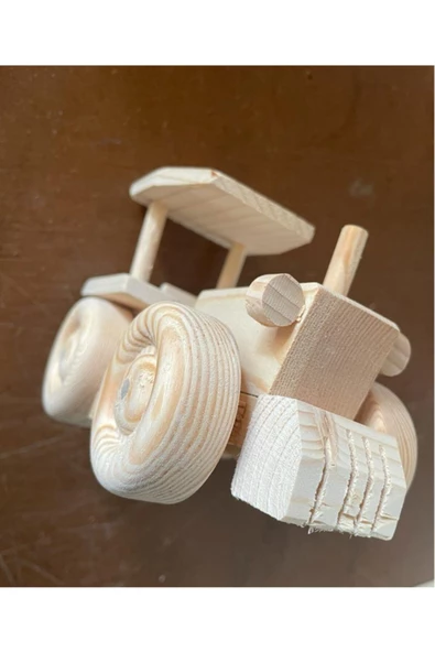 Tamamen El Yapımı Ahşap (çam Tahtasından) Yapılmış Traktör - 2