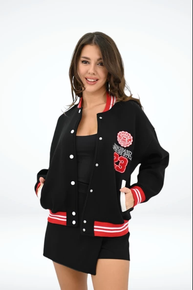 Kadın 23 Numaralı Nakışlı Kolej Ceket 1854-25-3 - 11