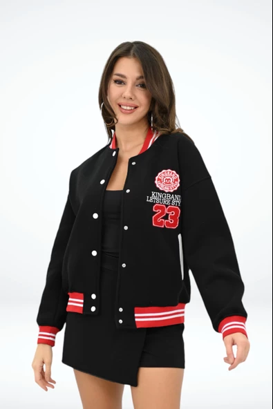 Kadın 23 Numaralı Nakışlı Kolej Ceket 1854-25-3 - 9