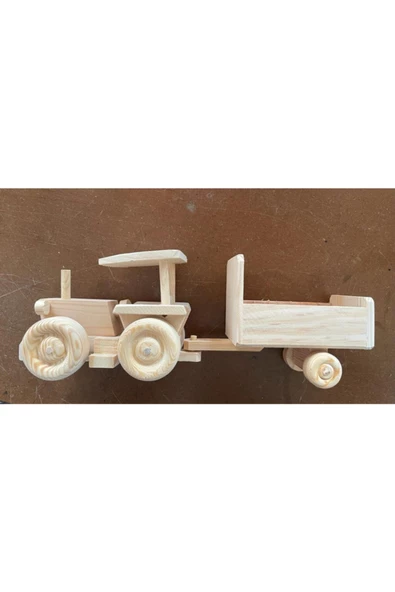 Tamamen El Yapımı Ahşap (çam Tahtasından) Yapılmış Traktör - 3