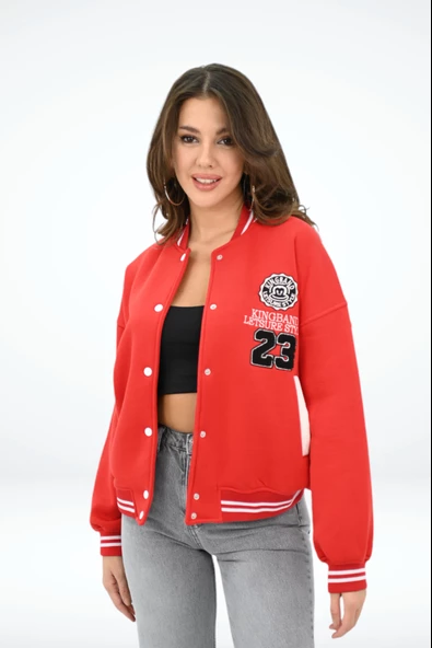 Kadın 23 Numaralı Nakışlı Kolej Ceket 1854-25-3 - 2