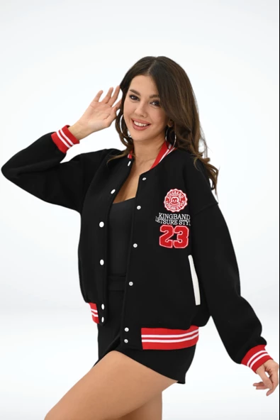 Kadın 23 Numaralı Nakışlı Kolej Ceket 1854-25-3 - 10