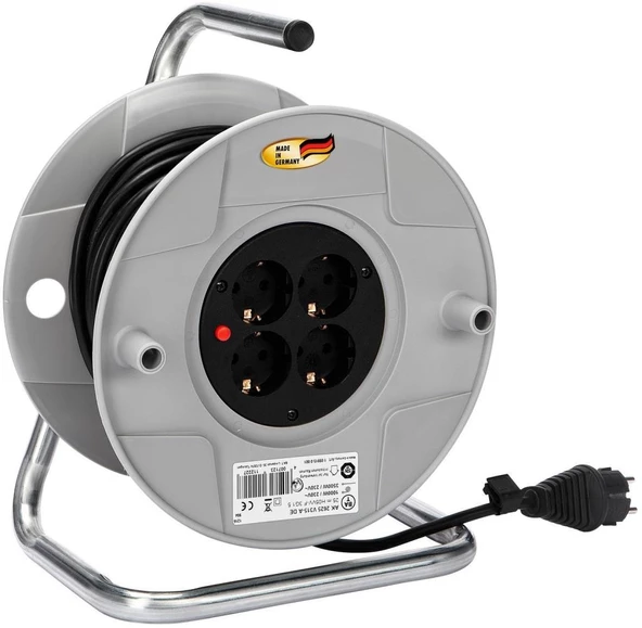 Brennenstuhl Garant Serisi IP20 Lisanslı 16 A Sigorta Şalterli 25m Makaralı Kablo H05VV-F 3G1,5 - Resim 2