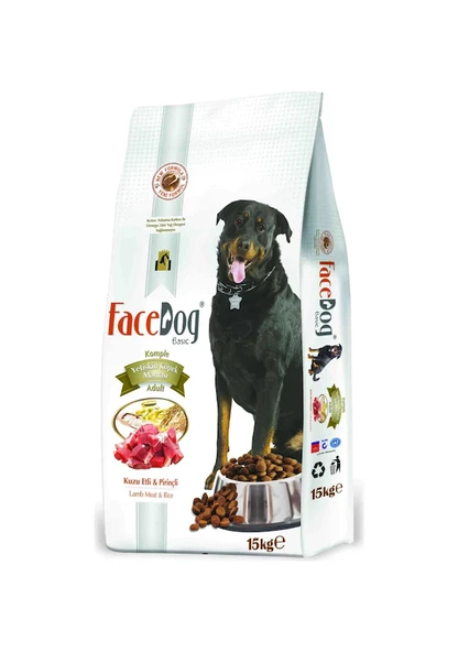 Face Dog Basic Kuzu Etli Yetişkin Köpek Maması 15 KG