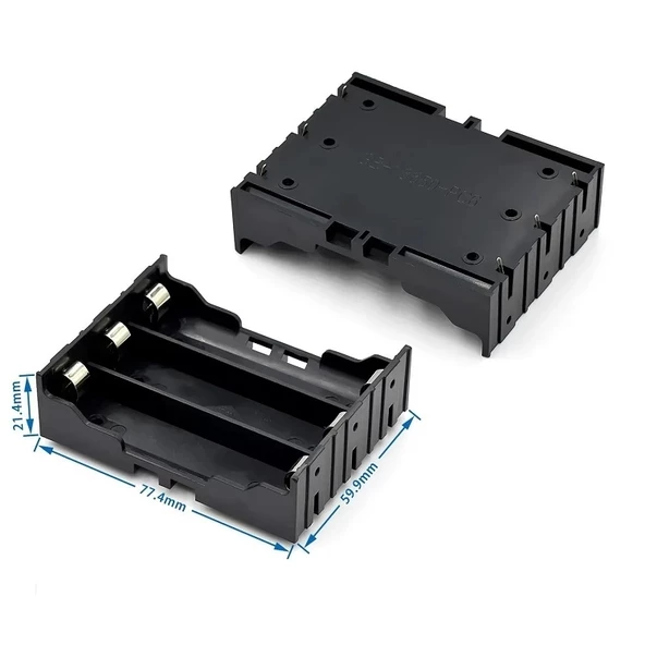 18650 Üçlü Pil Kutusu Pil Yuvası - Resim 5