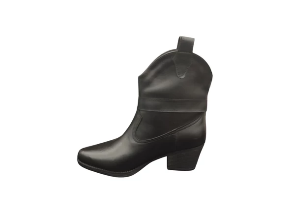 Cudo Taş Tokalı Dikişli Western Kovboy Yumuşak İç Pedli Günlük Kadın Bot - 2