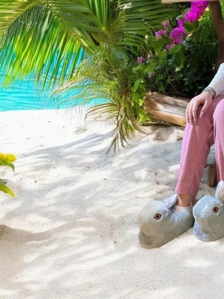 derene pamuklu fitilli kışlık bayan pembe pantolon M - 2