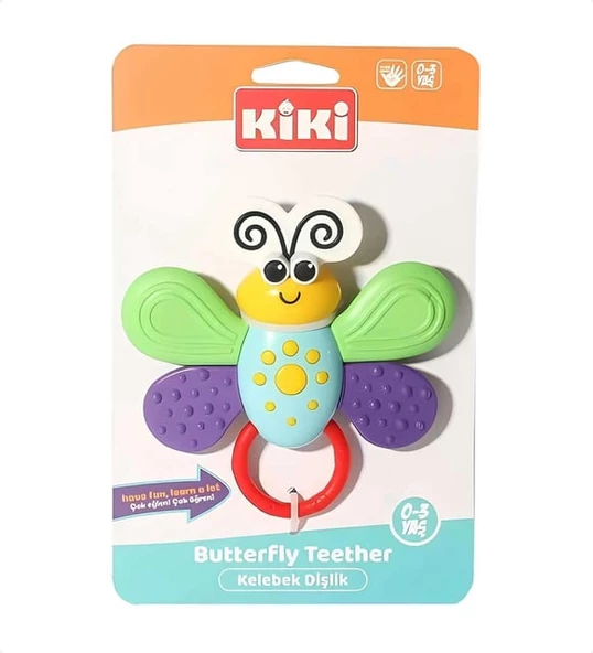 Kiki 2201 Sevimli  Kelebek Dişlik Çıngırak