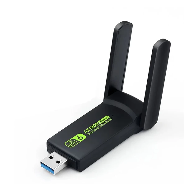 Schulzz 1800 Mbps Wifi6 USB3.0 DualBand Wifi Adaptörü FreeDriver 2.4G/5GHz