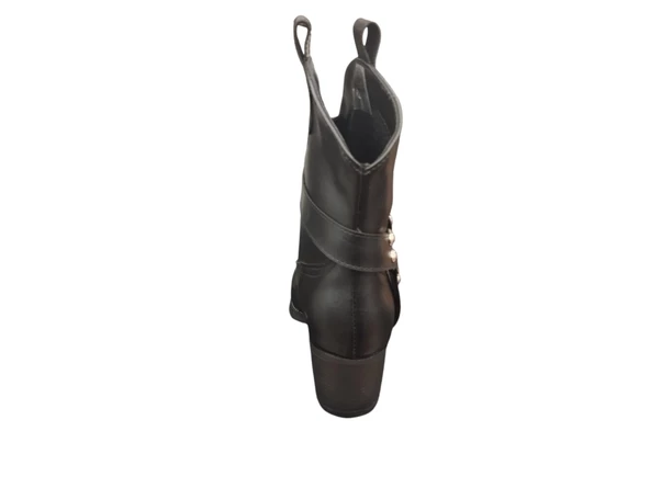 Cudo Taş Tokalı Dikişli Western Kovboy Yumuşak İç Pedli Günlük Kadın Bot - 4