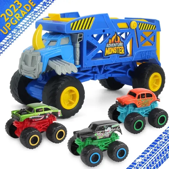 Toysan SQ80992-1 Taşıyıcı Araba Seti 3 Metal Arabalı - 2